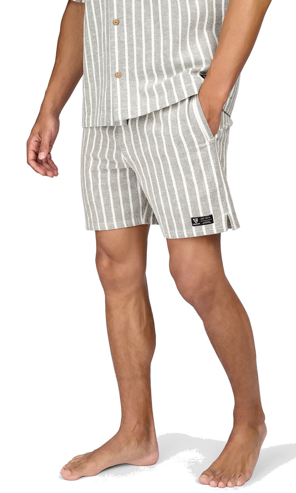 Brunotti Herren Sommerhose AIDEN STRPE snow