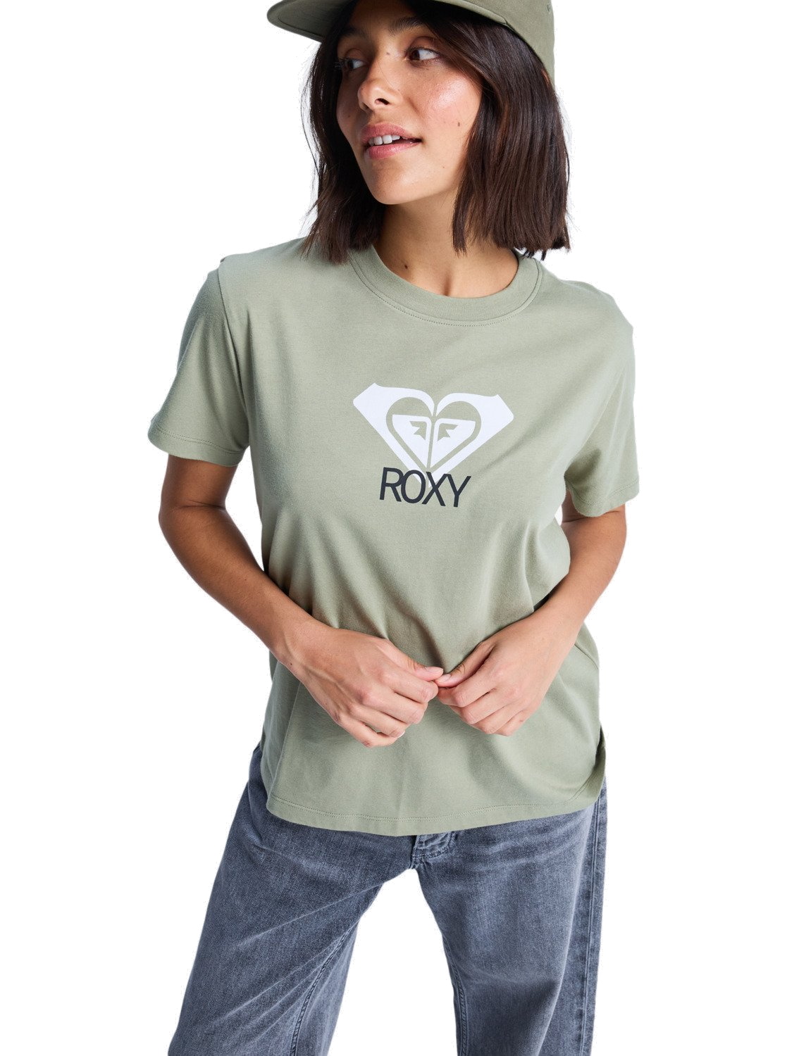 Roxy Damen Shirt Ocean Road Art Oil Green