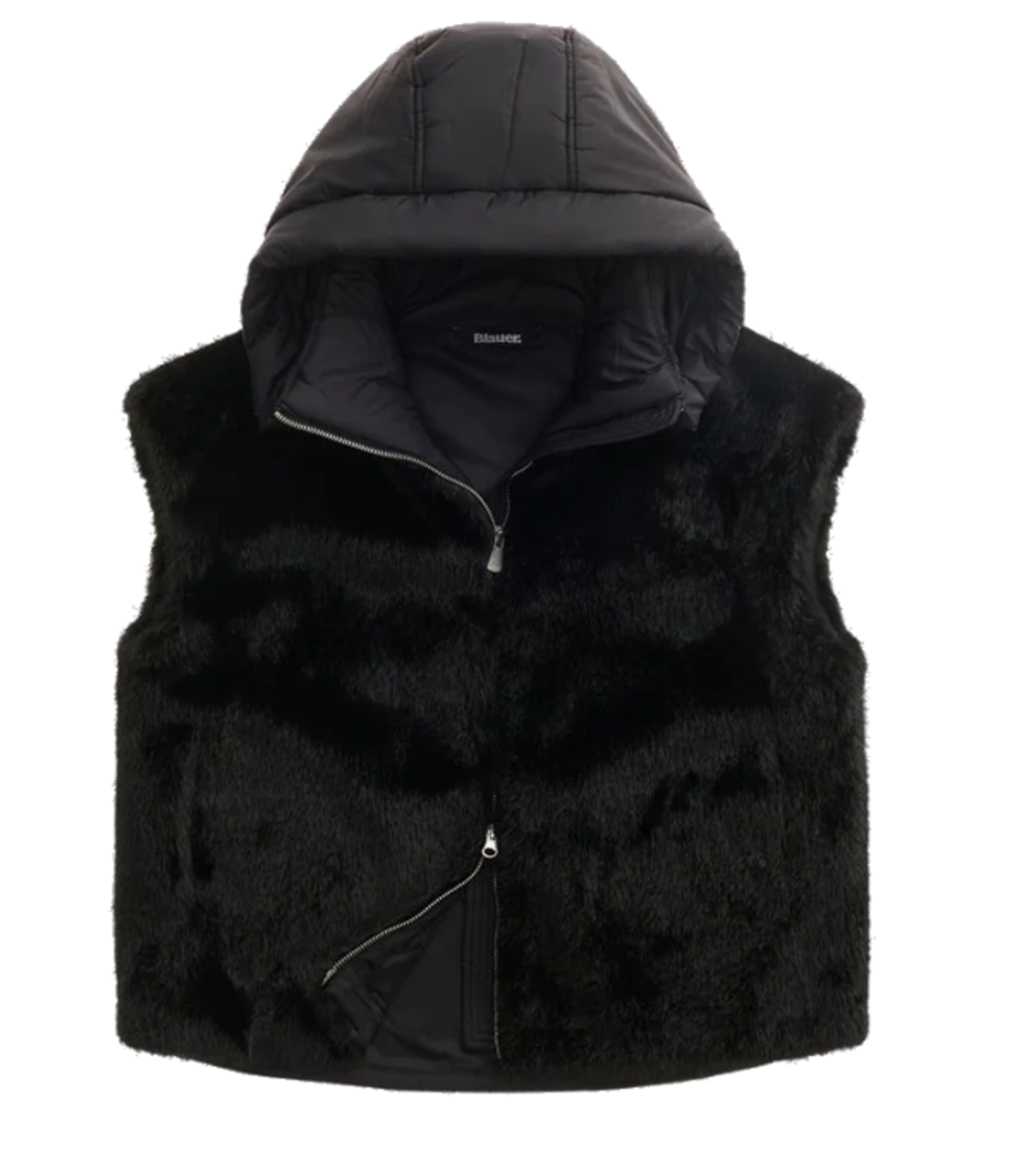 Blauer USA Damen Weste aus Eco Fell Juniper Black