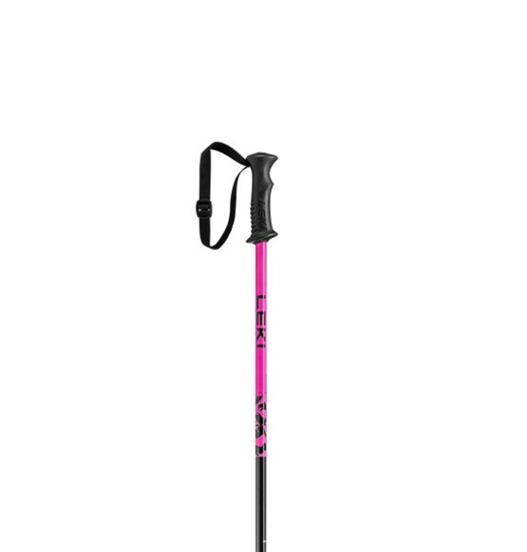 Leki Kinder Skistöcke Rider Black Rhodamine Red White