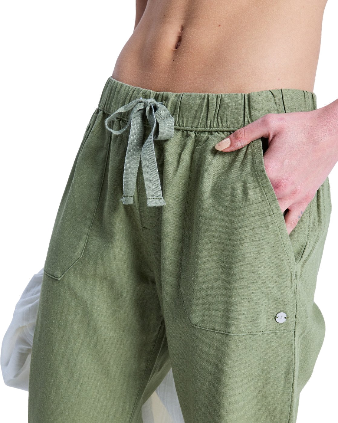 Roxy Damen Cargohose On the Seashore Oil Green