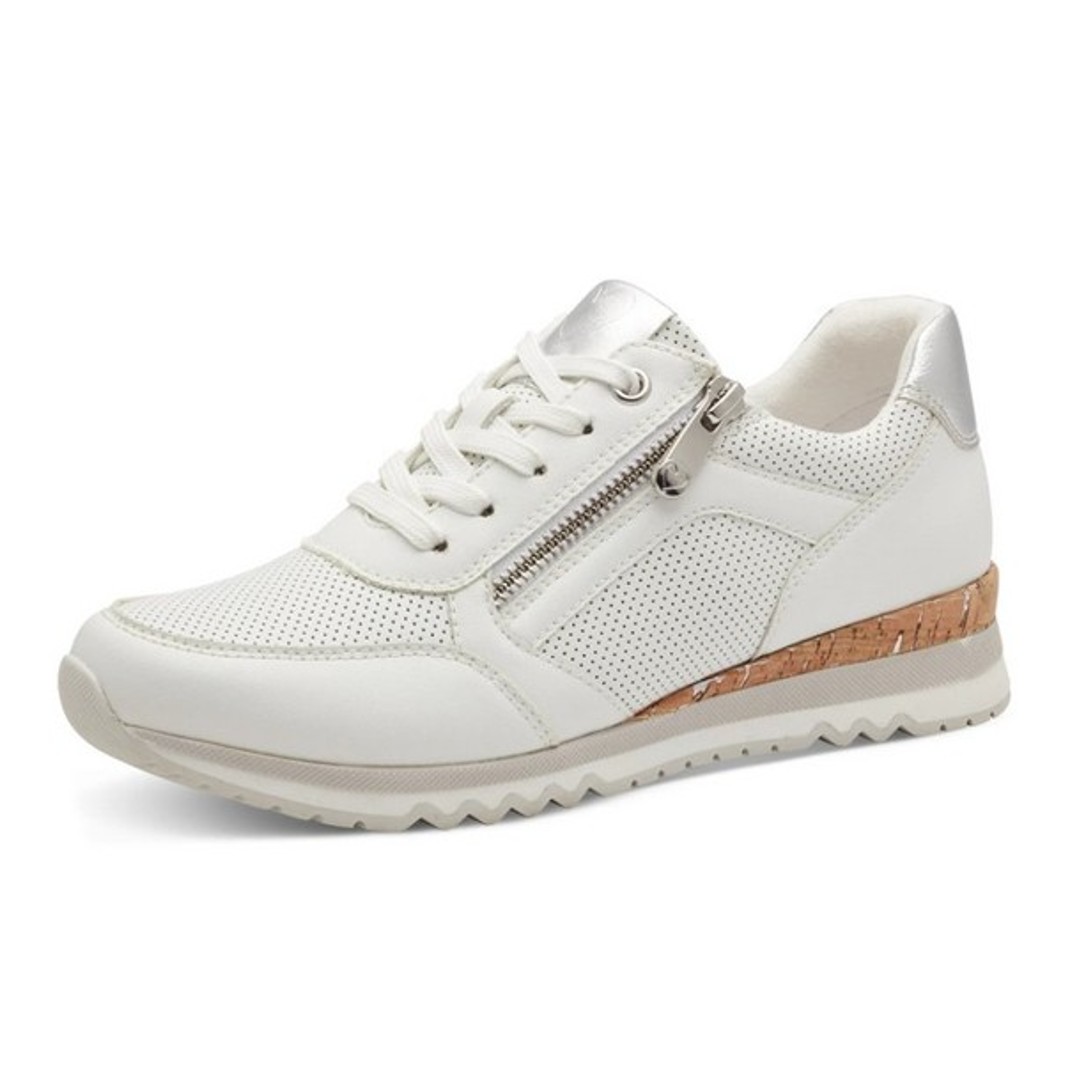 Marco Tozzi Damen Sneaker Pure White Cork
