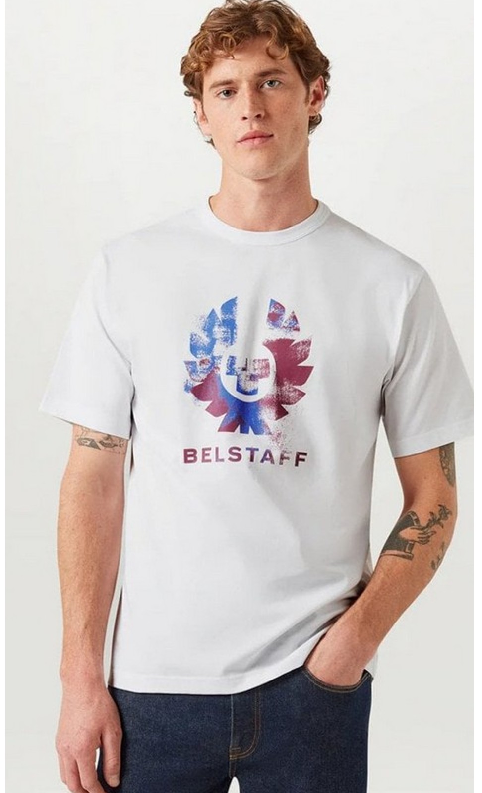 Belstaff Herren T-Shirt Blur Phoenix white