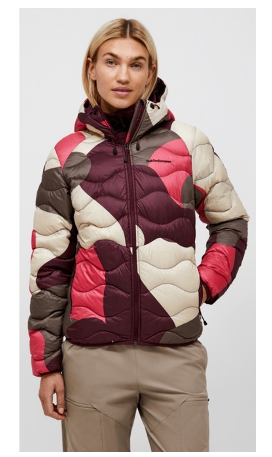 Peak Performance Damen Helium AOP Down Hood Jacke SNOWBANK