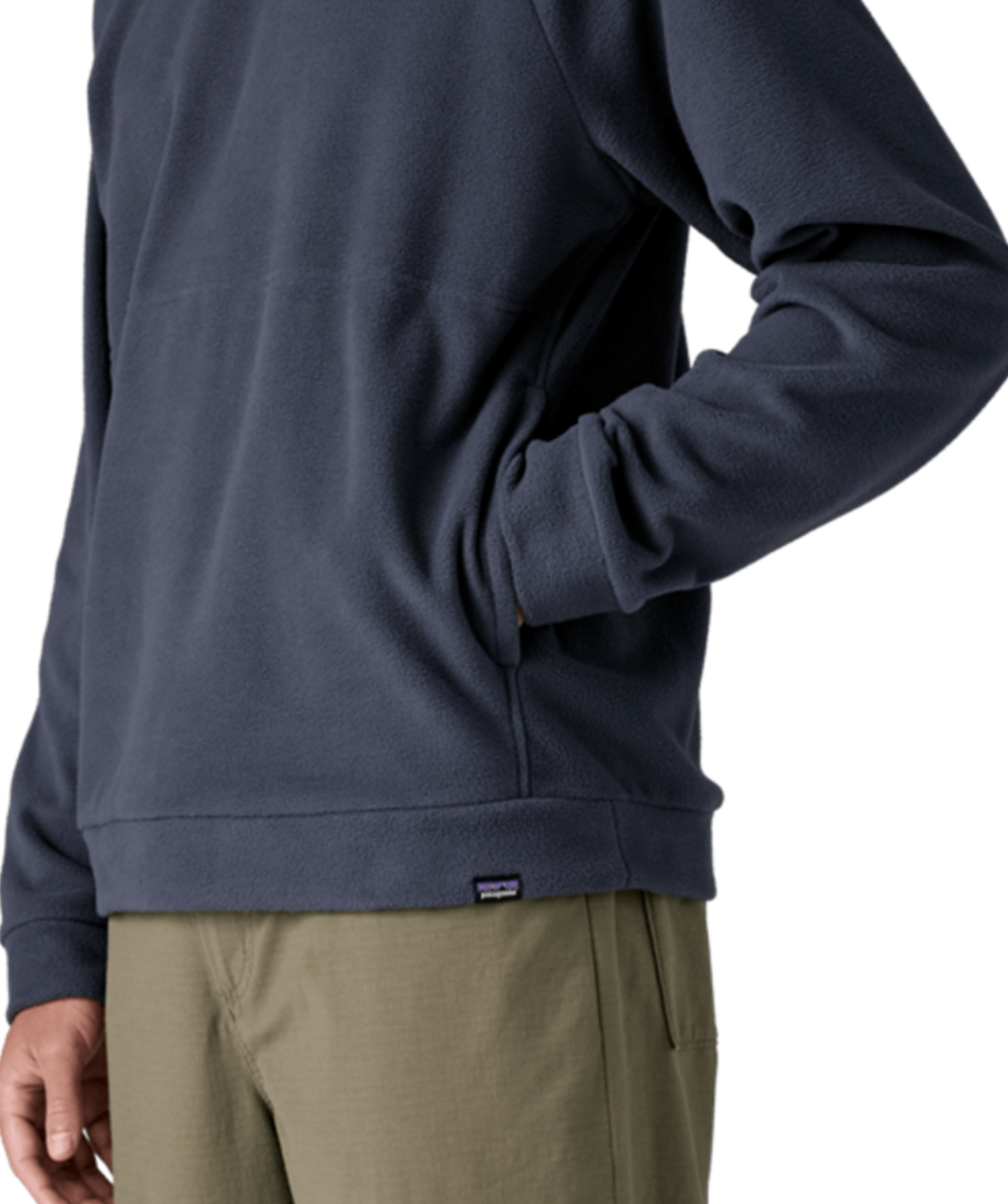 Patagonia Herren Fleece Sweatshirt Micro D Crewneck Smolder Blue
