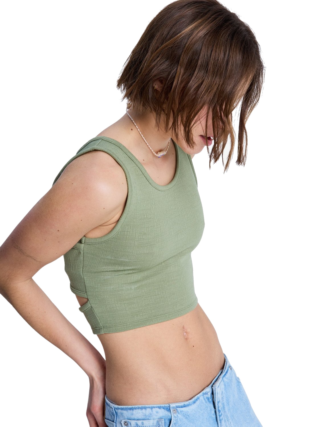 Roxy Damen Top Good Keepskape Oil Green