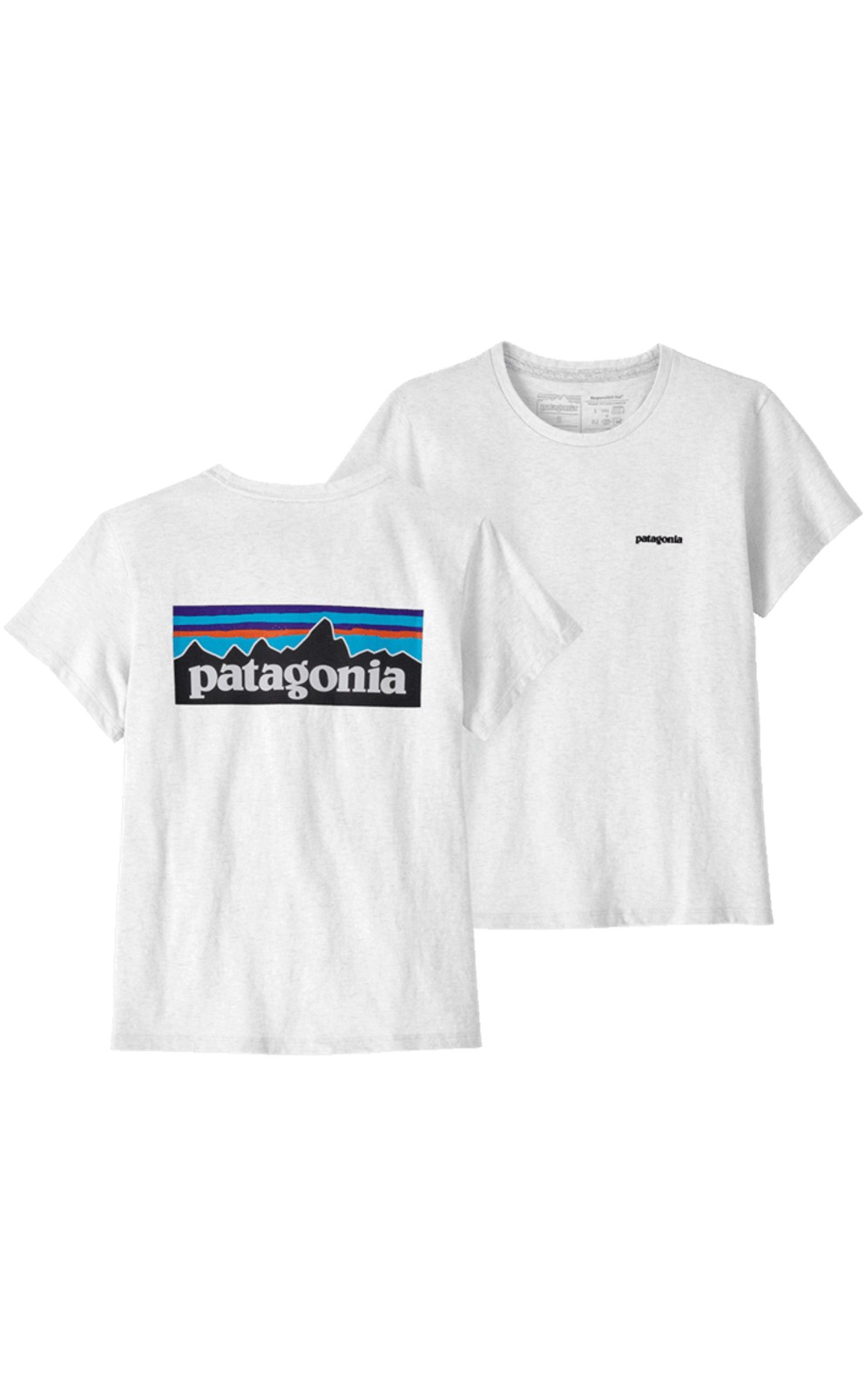 Patagonia Damen T-Shirt P-6 Logo Responsibiliti-Tee White