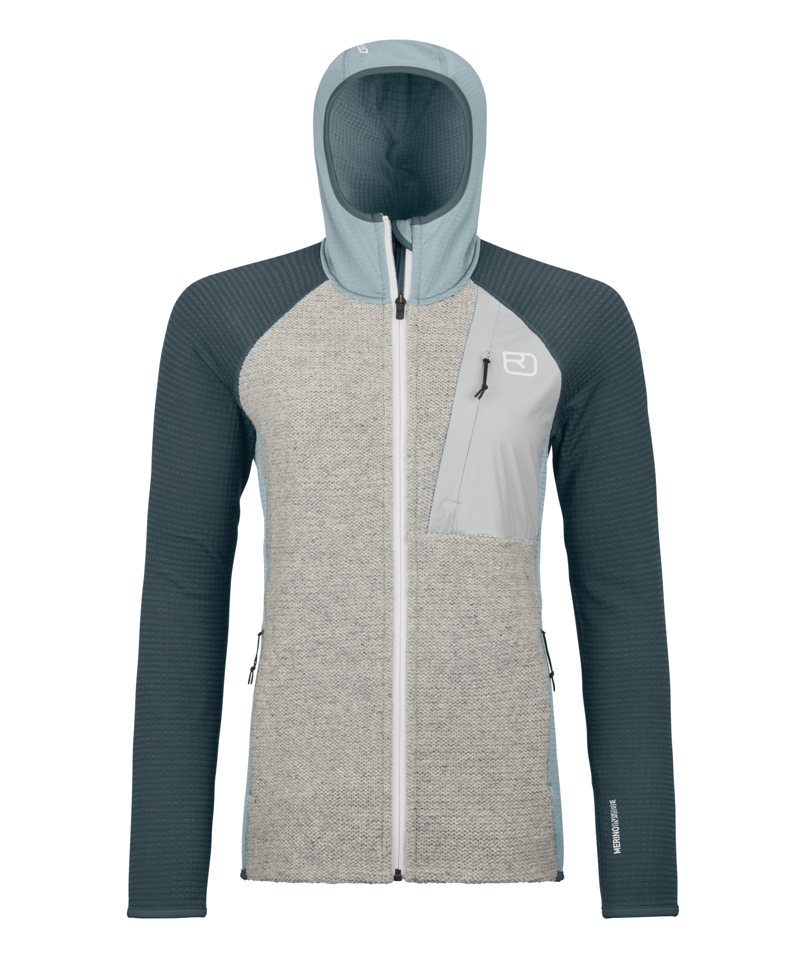 Ortovox Damen FLEECE GP CLASSIC KNIT HOODY glacier grey