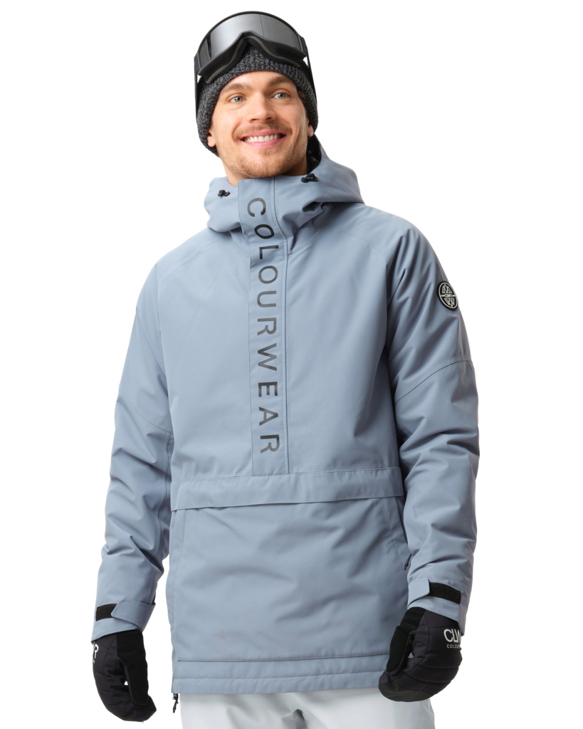 Colourwear Herren Signature Anorak Grey Blue 