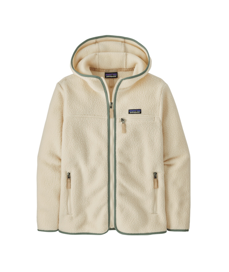 Patagonie Damen Retro Pile Hoody Natural/ Ellwood Green