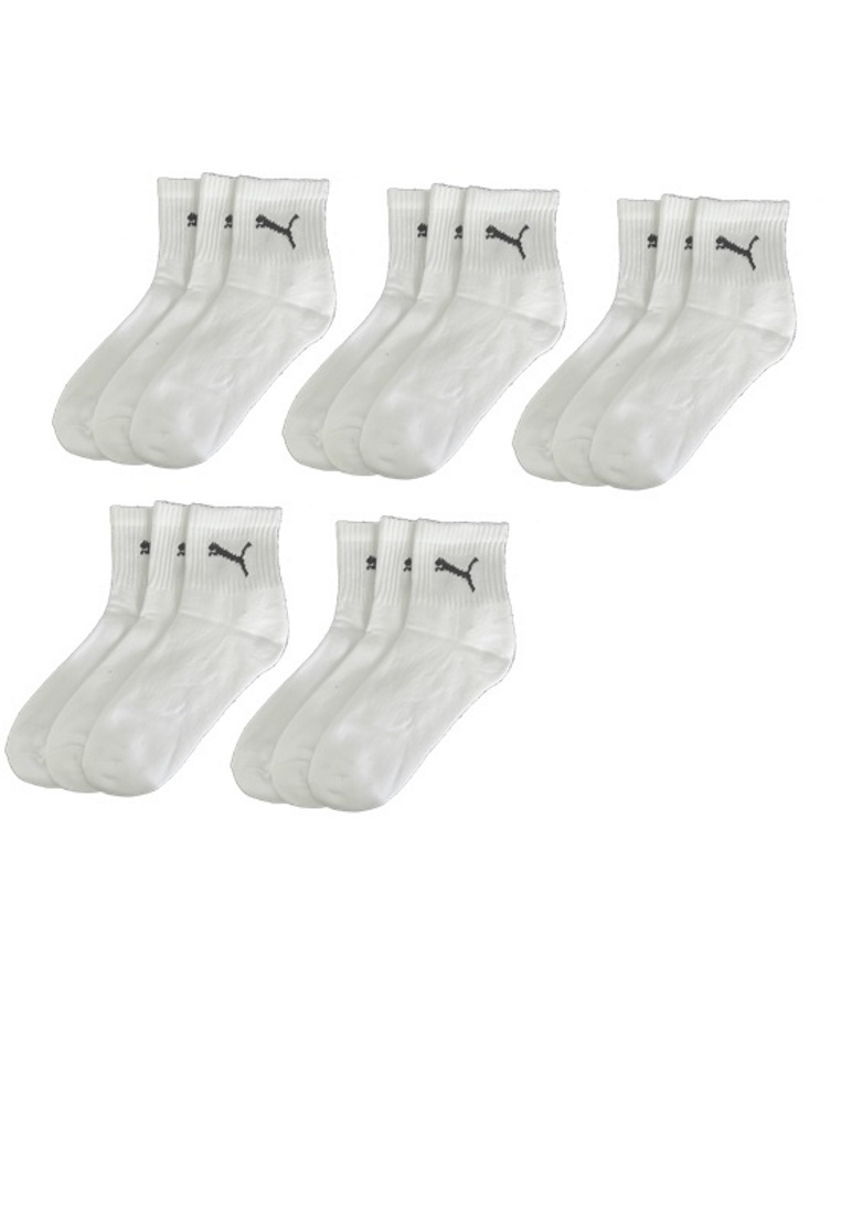 Puma Sportsocken Short Crew Socken Sport 15-Pack weiß