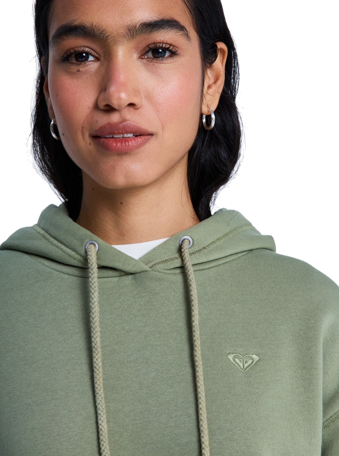 Roxy Damen Kapuzenpullover Surf Stoked Brushed Oil Green