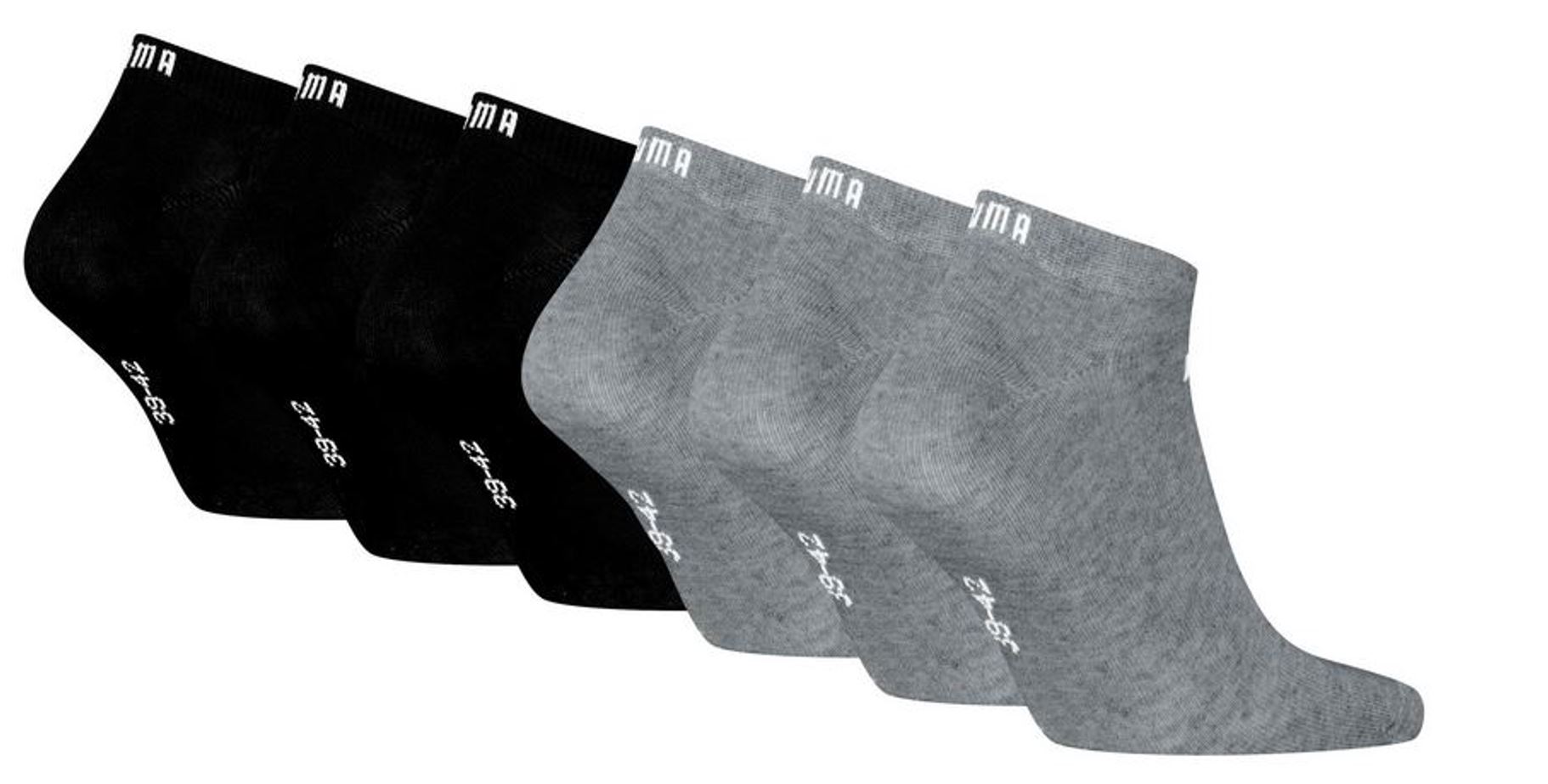 Puma ELEMENTS Sneakers Socken 6-Pack  Black/Grey