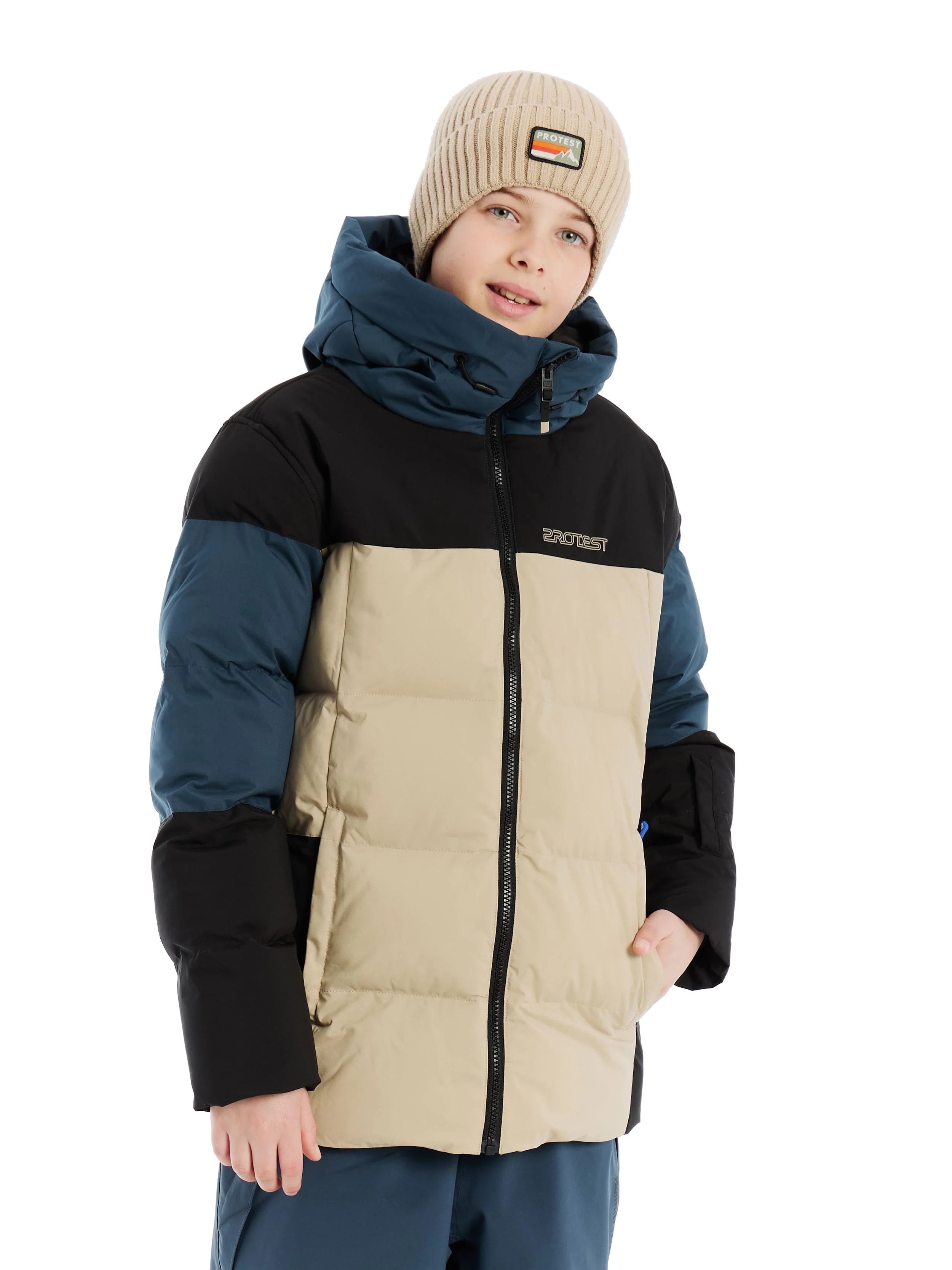 Protest Kinder Skijacke PRTJustin BambooBeige