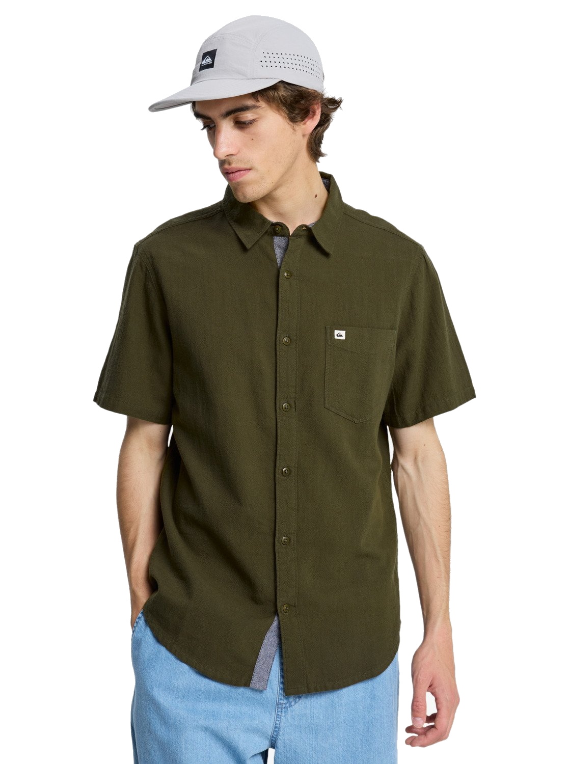 Quiksilver Kurzarm Hemd Time Box Grape Lead