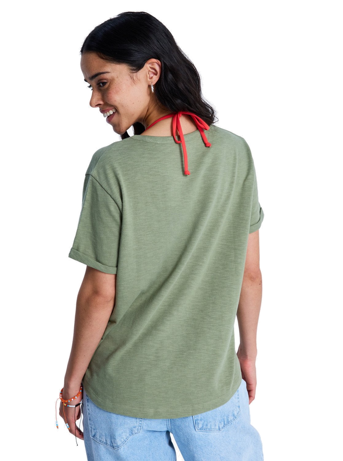 Roxy Damen Shirt Oceanwave Regular Slub Oil Green