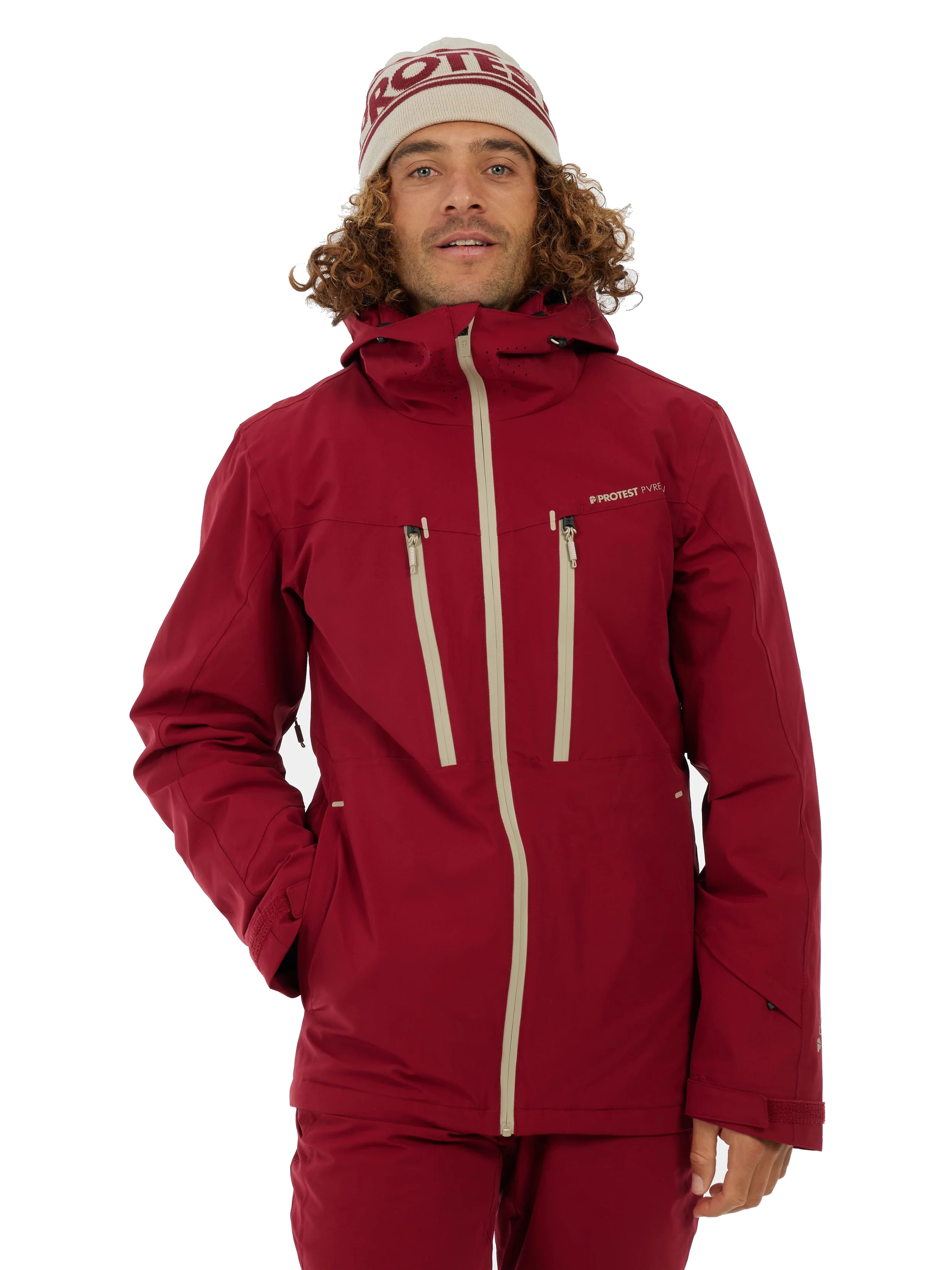 Protest Herren Skijacke PRTTIMOTHY Velvet red