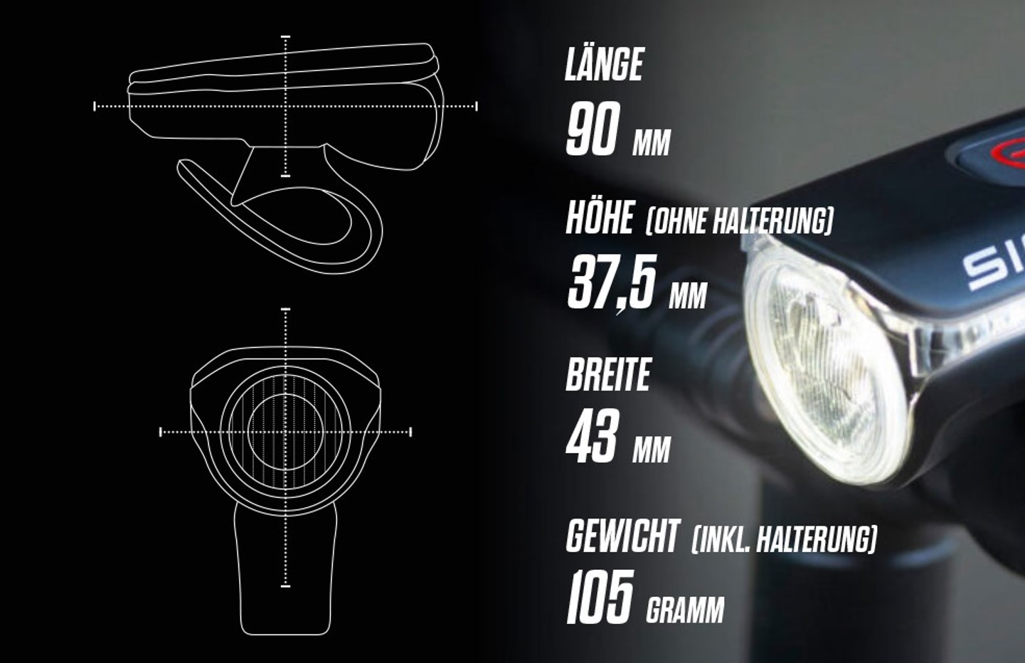 Sigma Fahrradlicht Aura 60 USB / Nugget II Set 60 LUX