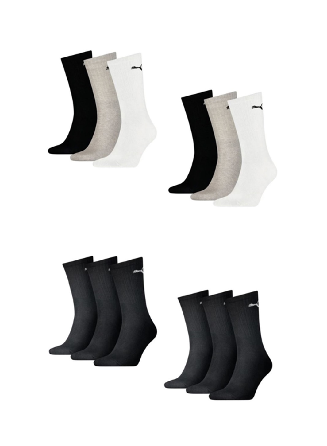 Puma Sportsocken Regular Crew Socken Sport 12-Pack 6 multi / 6 schwarz
