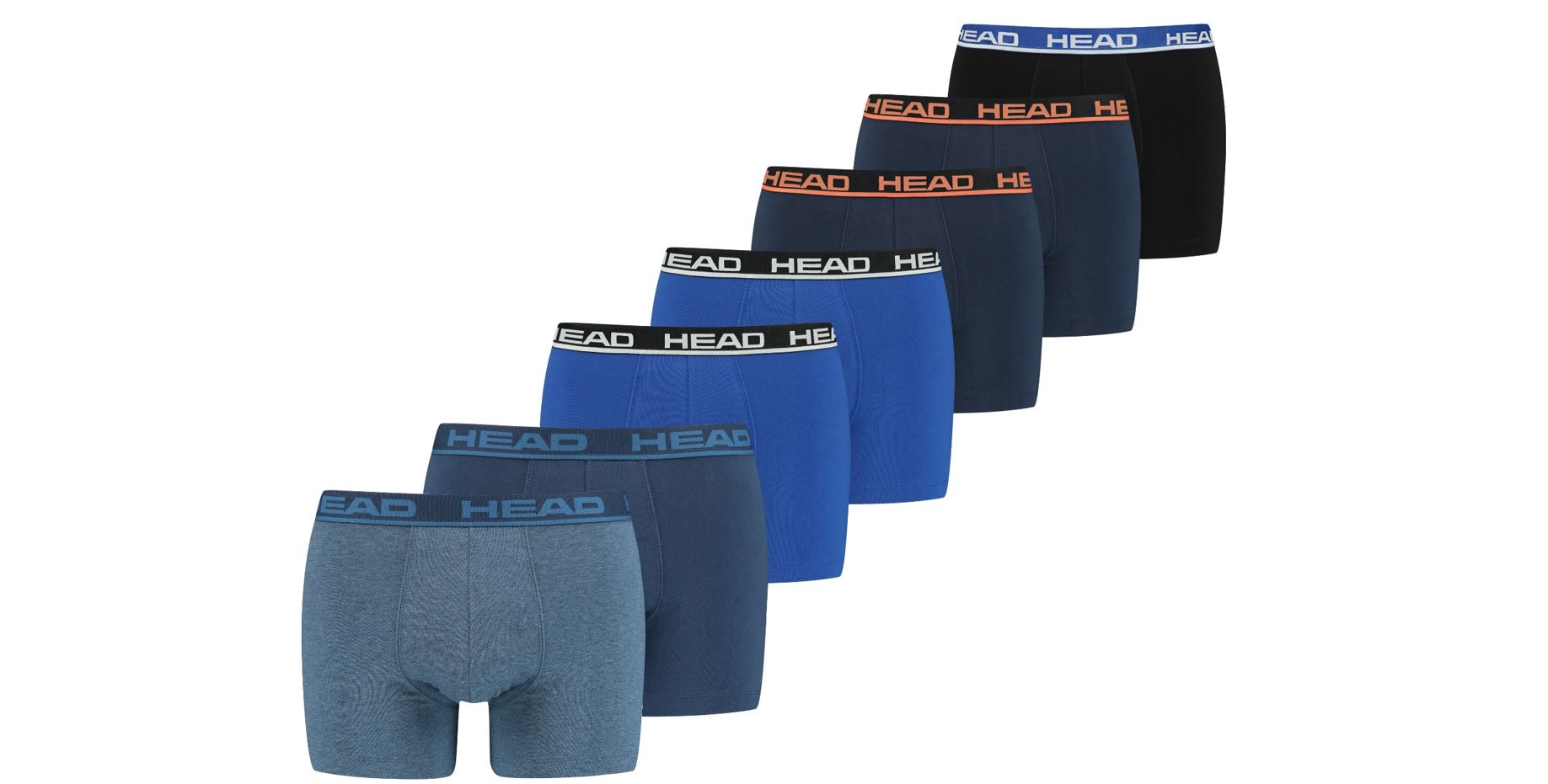 HEAD Herren Boxershort Basic Boxer 7er Multipack Blue Combo