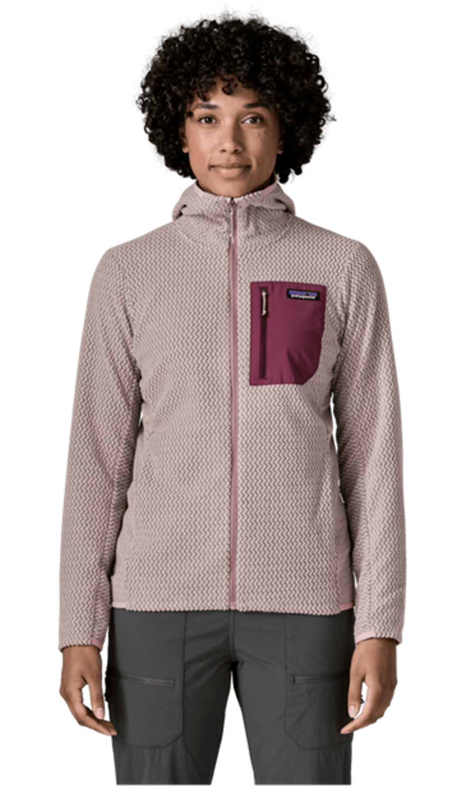 Patagonia Damen R1 Air Full-Zip Hoody Stingray Mauve
