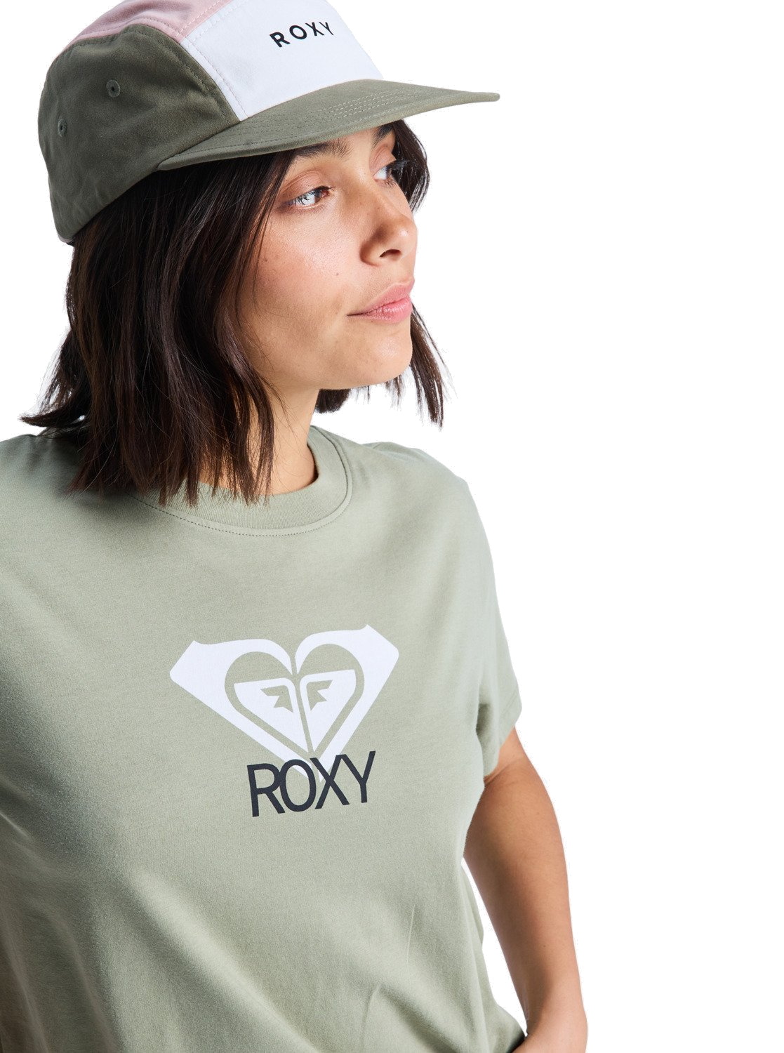 Roxy Damen Shirt Ocean Road Art Oil Green