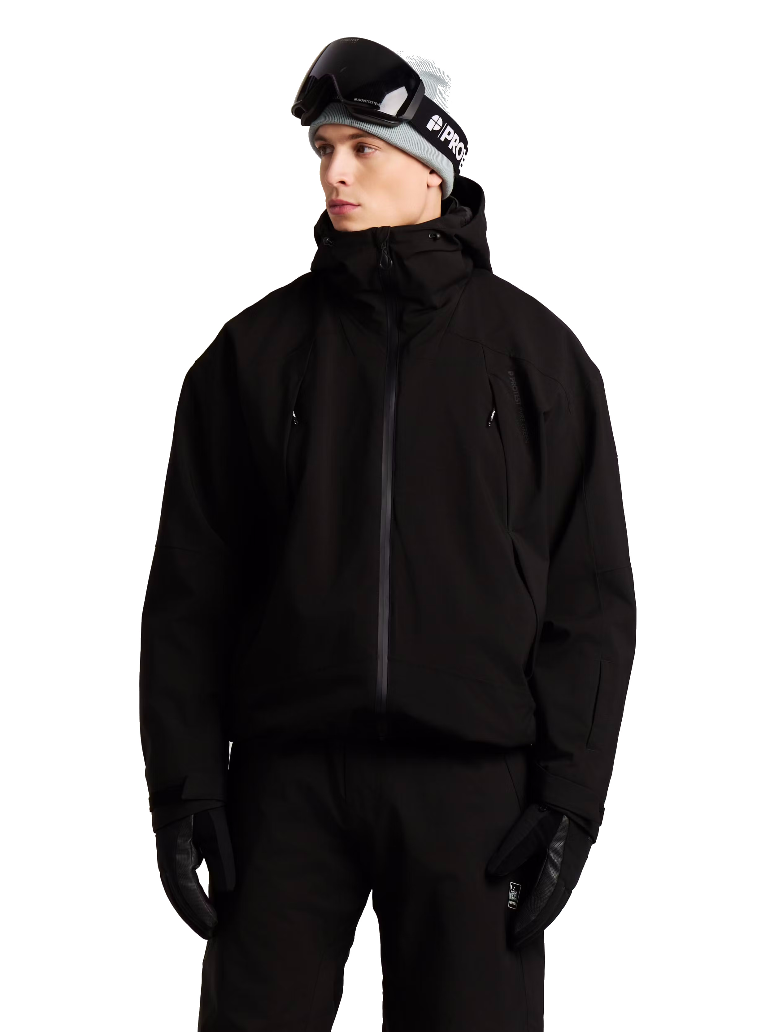 Protest Herren PRTDrifter Oversized Skijacke True Black