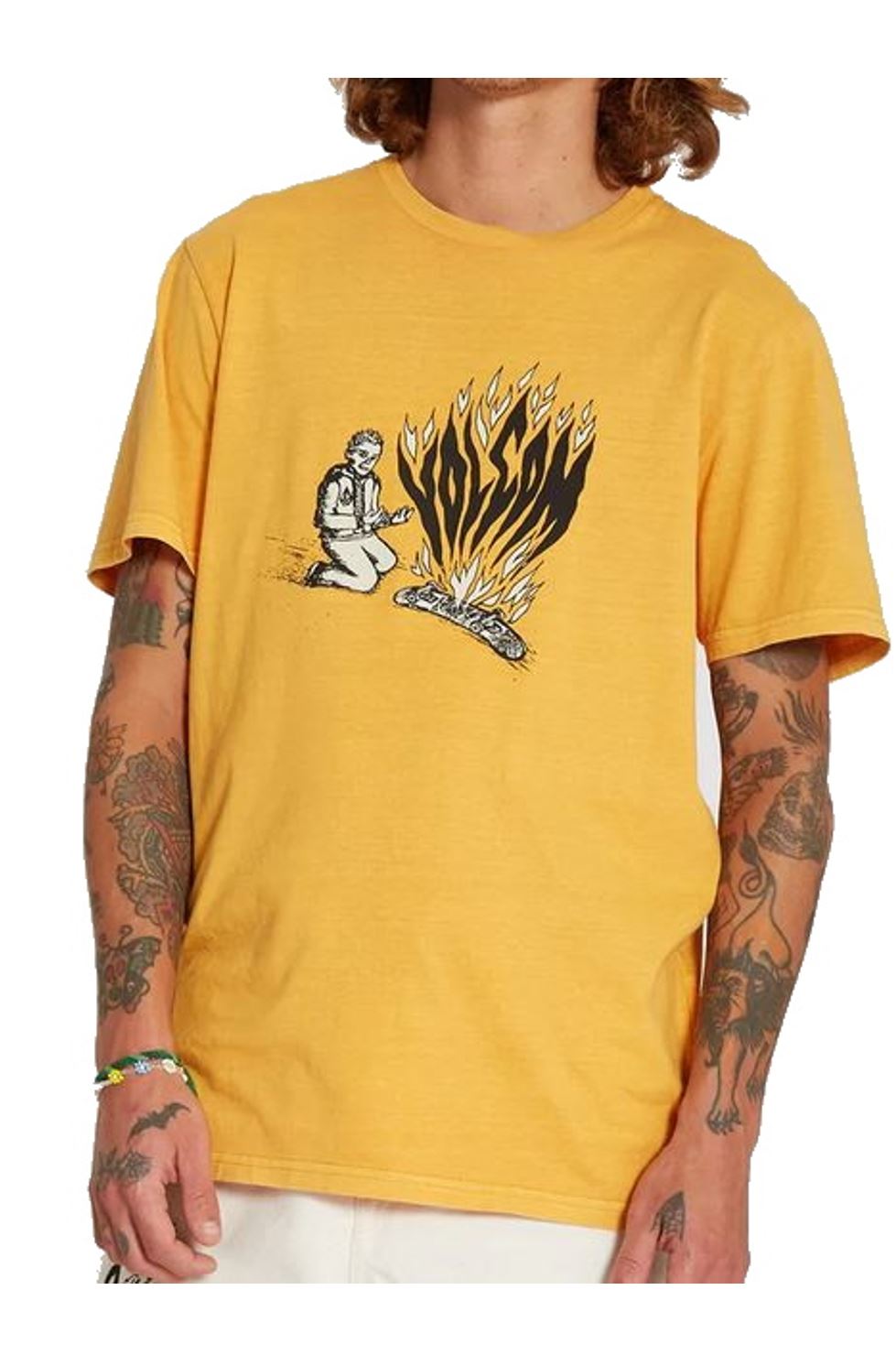 Volcom Herren T-Shirt Burnher Sunburst