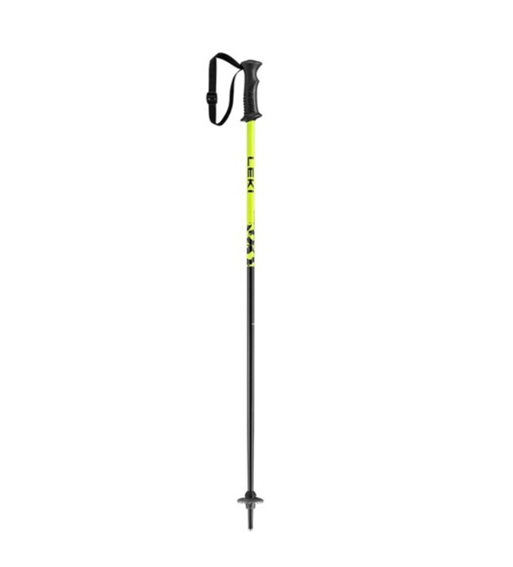 Leki Kinder Skistöcke Rider Black Neonyellow White 