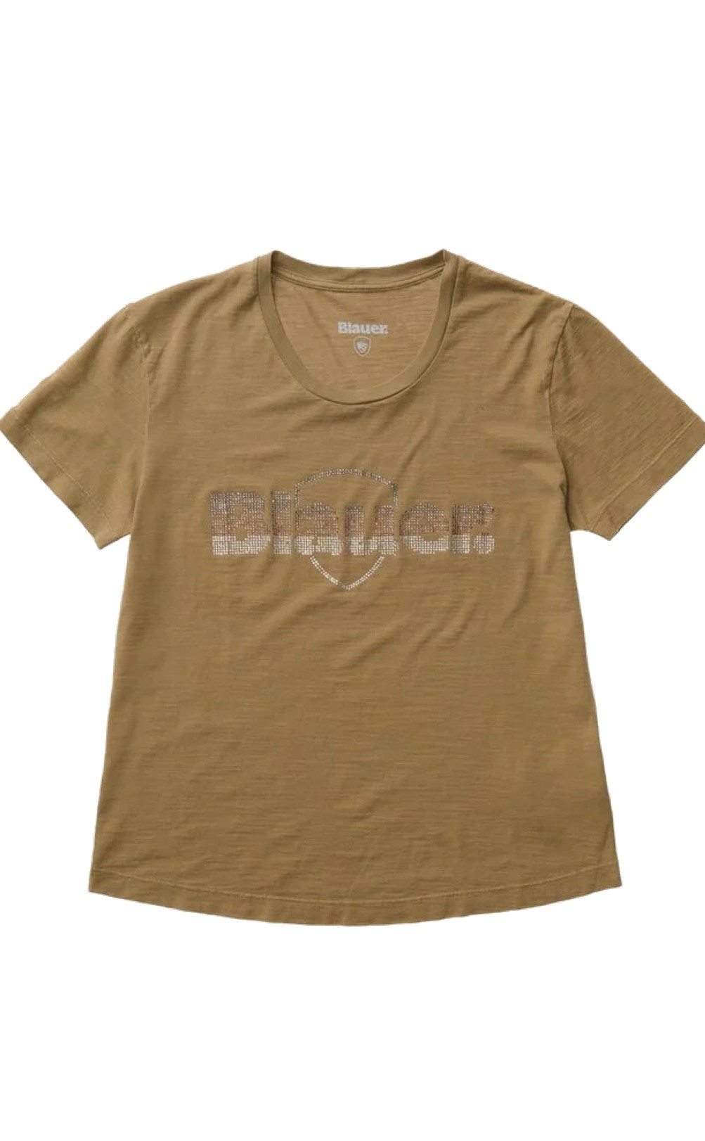 Blauer USA Damen T-Shirt Logo Glitter GRAHAM T-SHIRT Hazelnut
