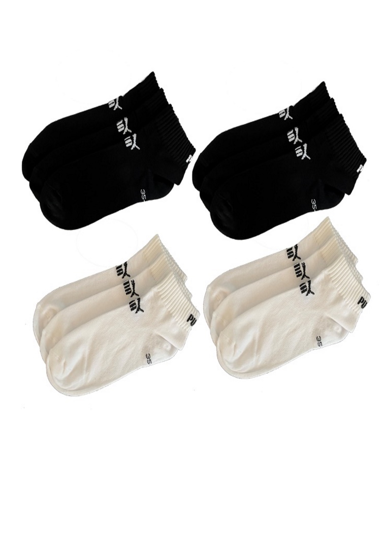 Puma ELEMENTS Quarter Socken 12-Pack White/black