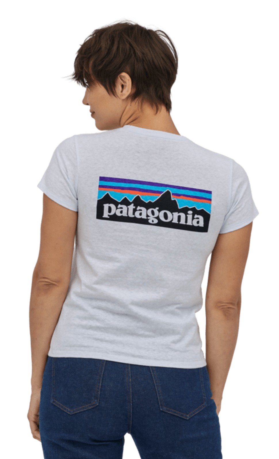 Patagonia Damen T-Shirt P-6 Logo Responsibiliti-Tee White