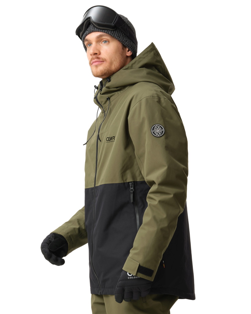 Colourwear Herren Block Schneejacke Dark Olive