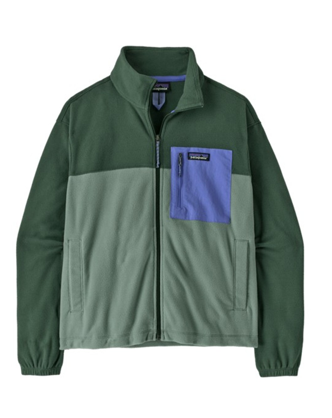 Patagonia Damen Fleece Jacke Micro D Patch Pocket Jacket Cover Green