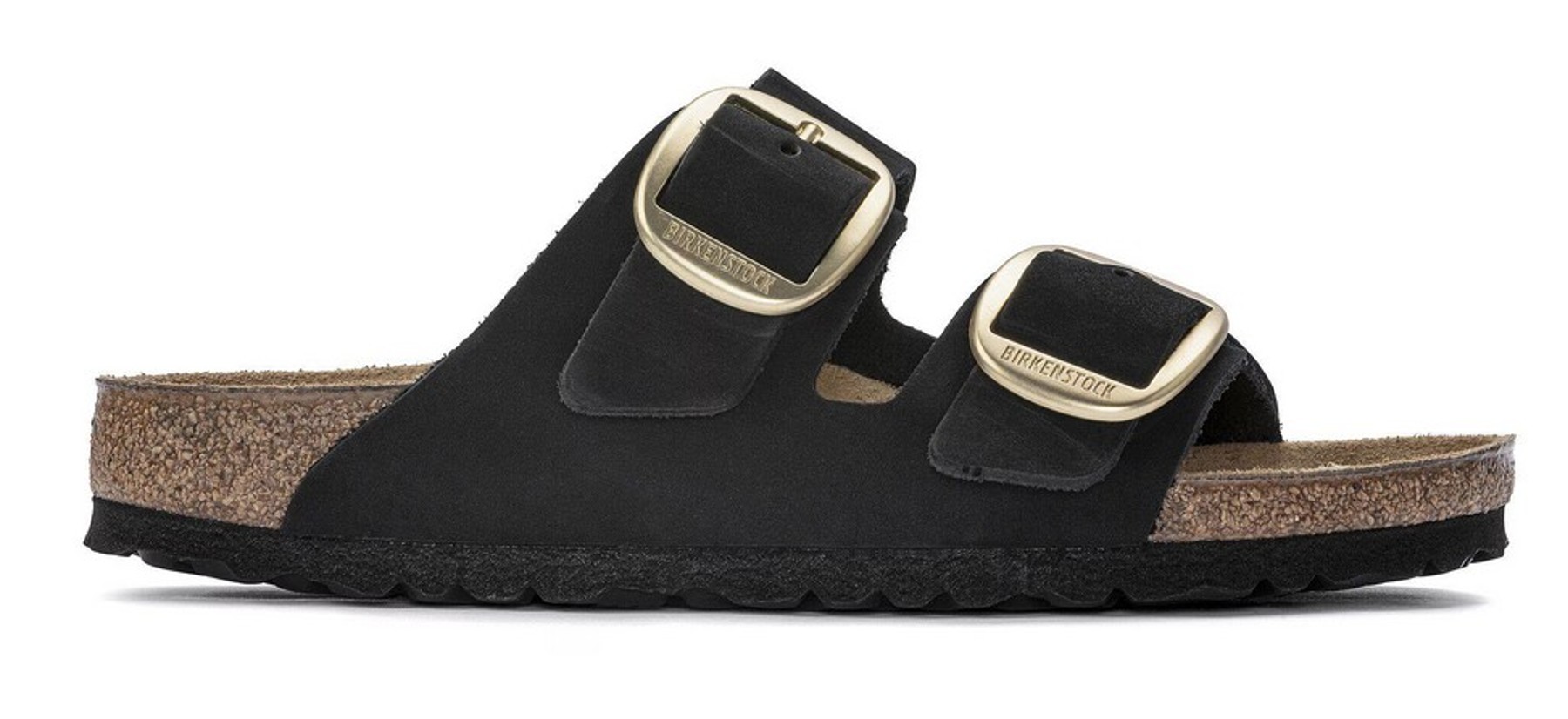 Birkenstock Damen Arizona Big Buckle Nubukleder Schwarz
