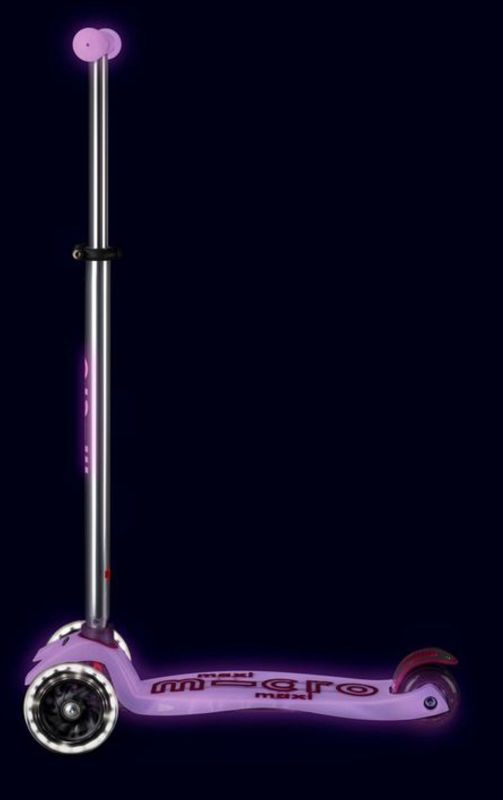 Micro Scooter Maxi Micro Deluxe glow LED lila