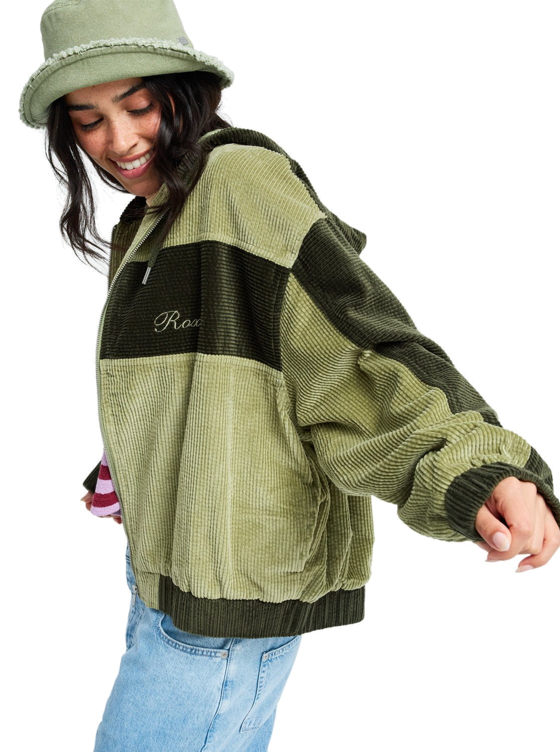 Roxy Damen Kordjacke Have A Blast Oil Green