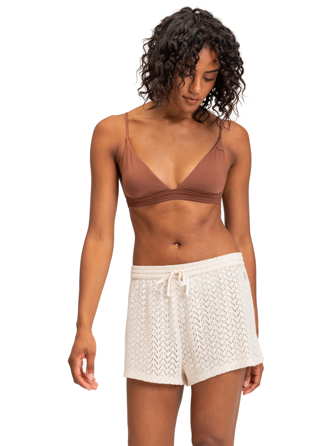 Roxy Sunset Riders Häkel Shorts beige