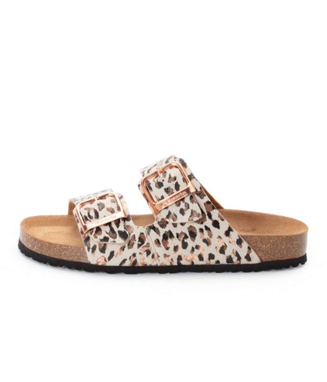 Tamaris Damen Pantolette Beige