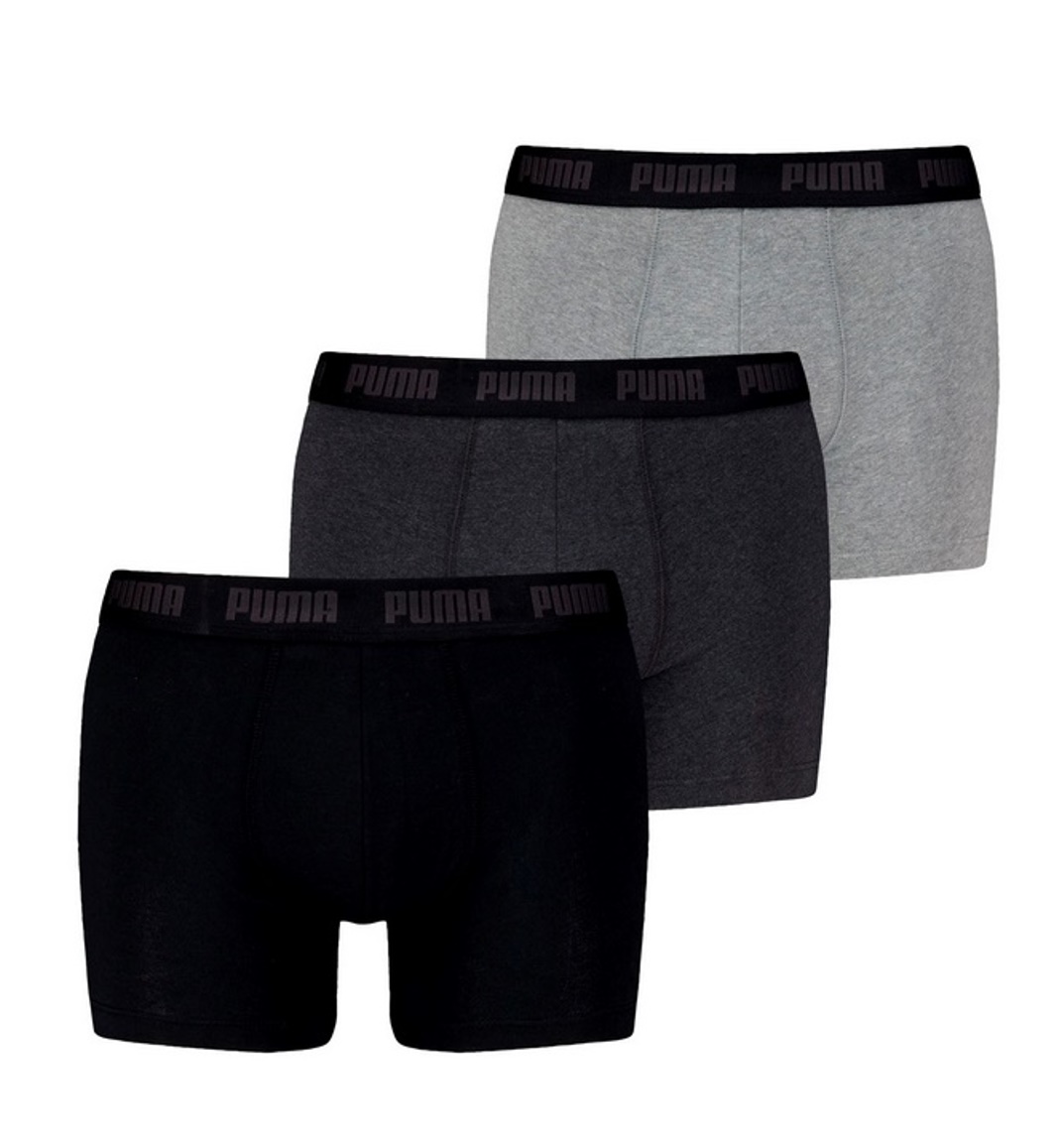 Puma Herren Boxershorts 3er Pack Black / Grey