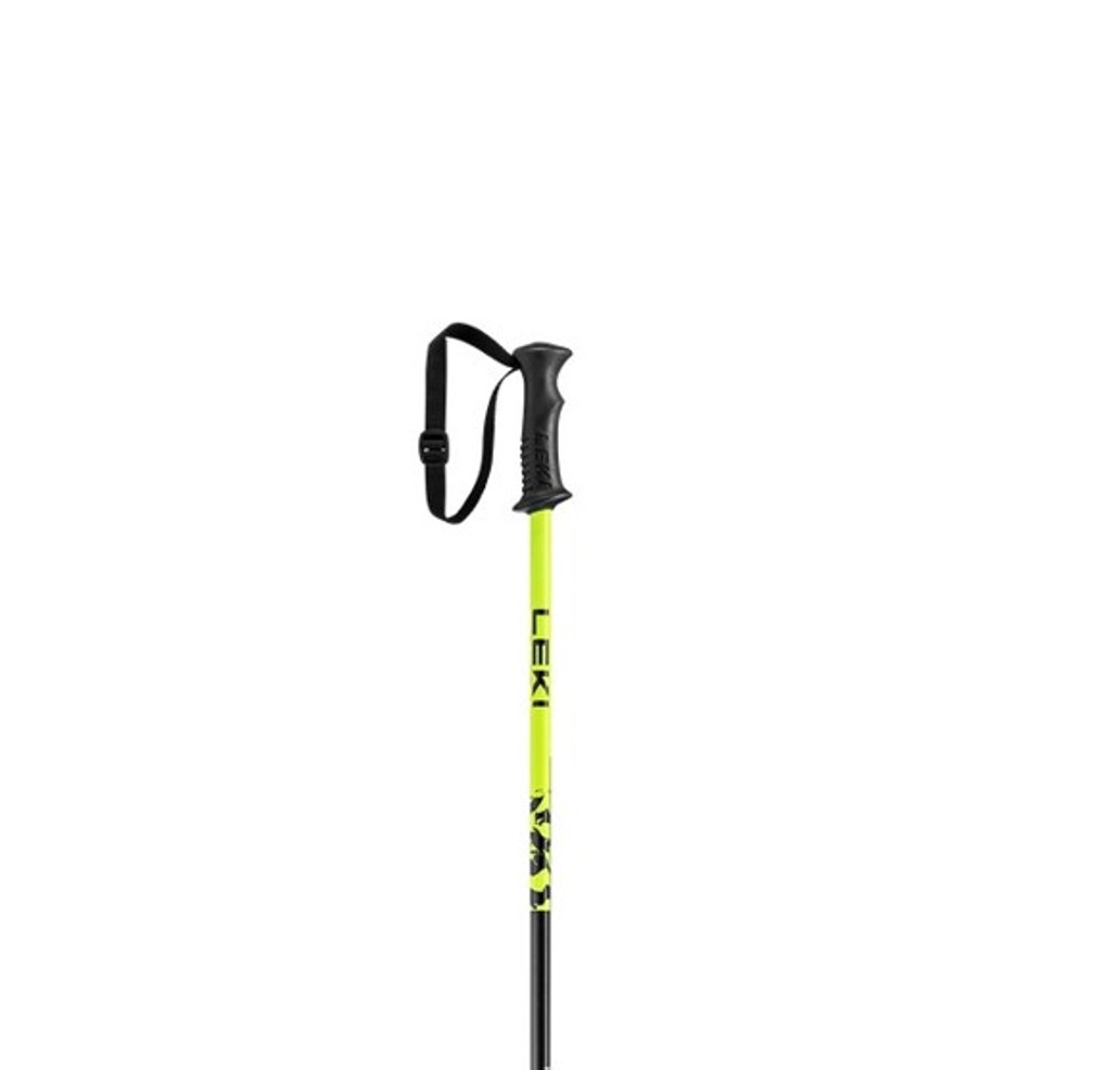 Leki Kinder Skistöcke Rider Black Neonyellow White 
