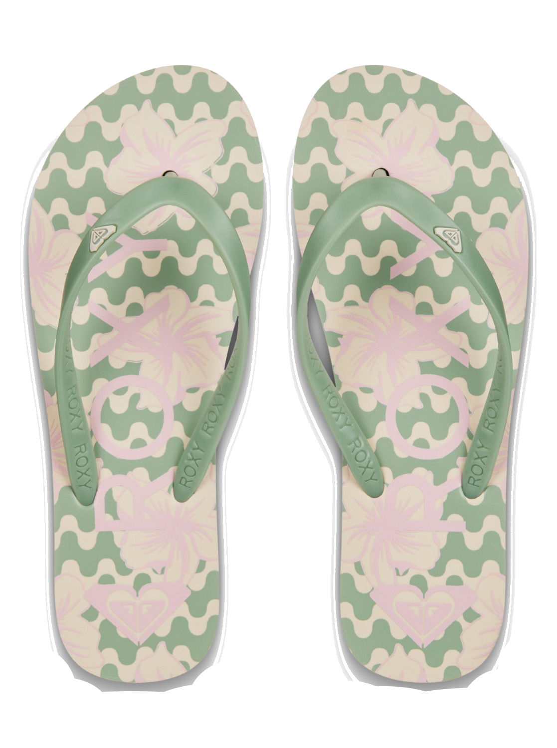 Roxy Zehentrenner Tahiti Green / Pink