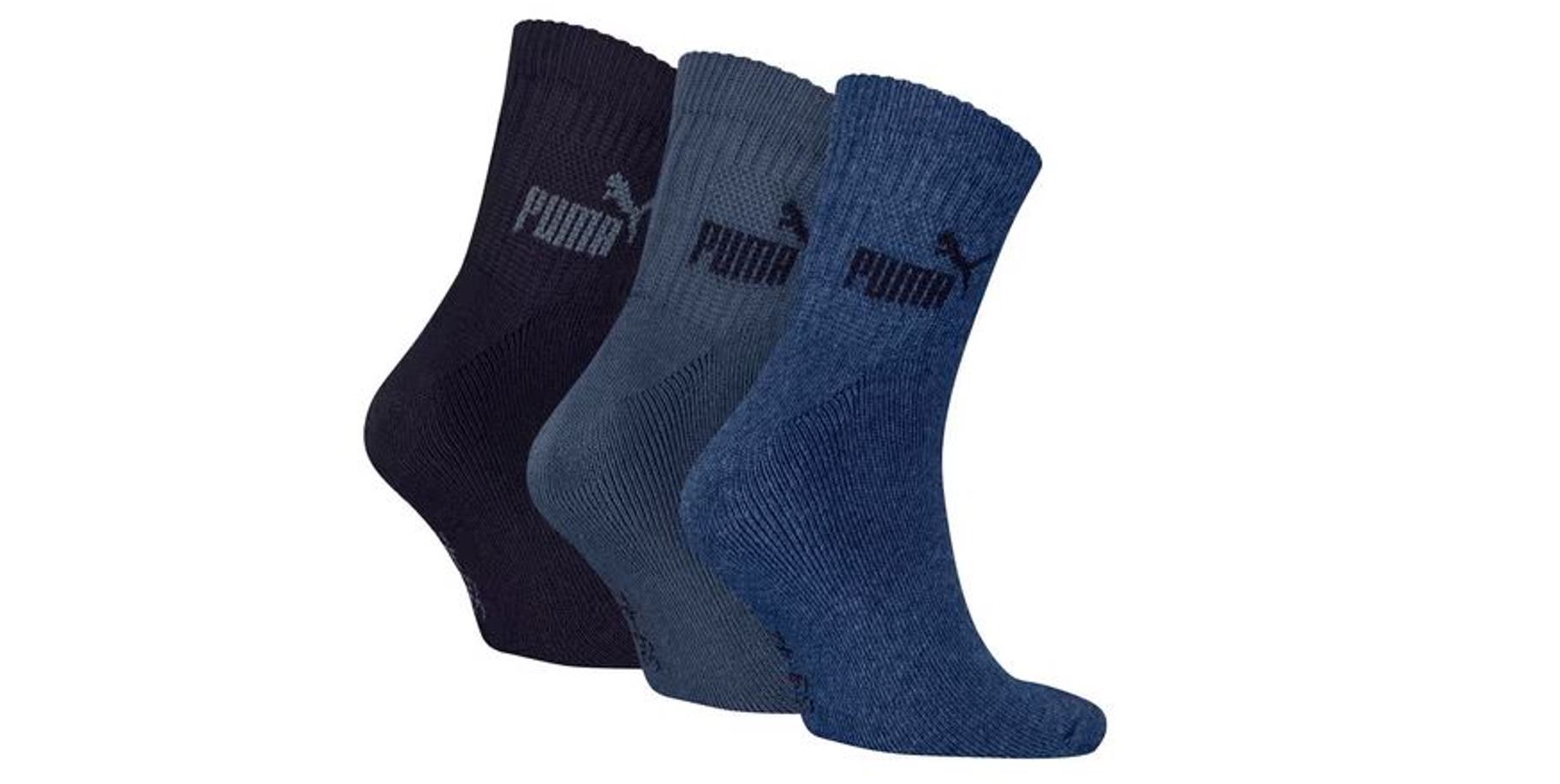 Puma ELEMENTS Short Crew Sportsocken 3-Pack Denim Blue