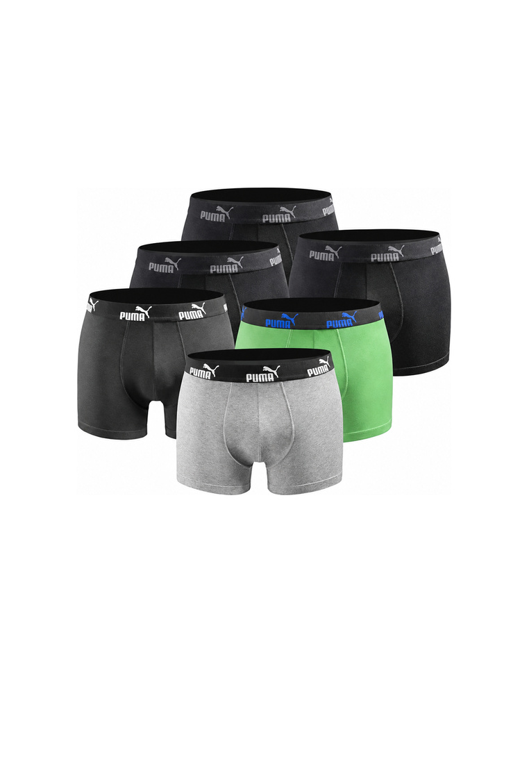 Puma Herren Boxershorts 6er Pack green grey