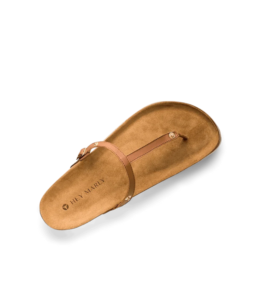 Hey Marly Sandalen Casual Cork Cognac