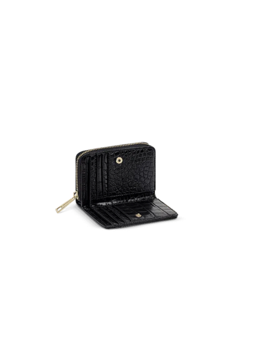 Hey Marly Sleek Petite Croco Geldbörse Black
