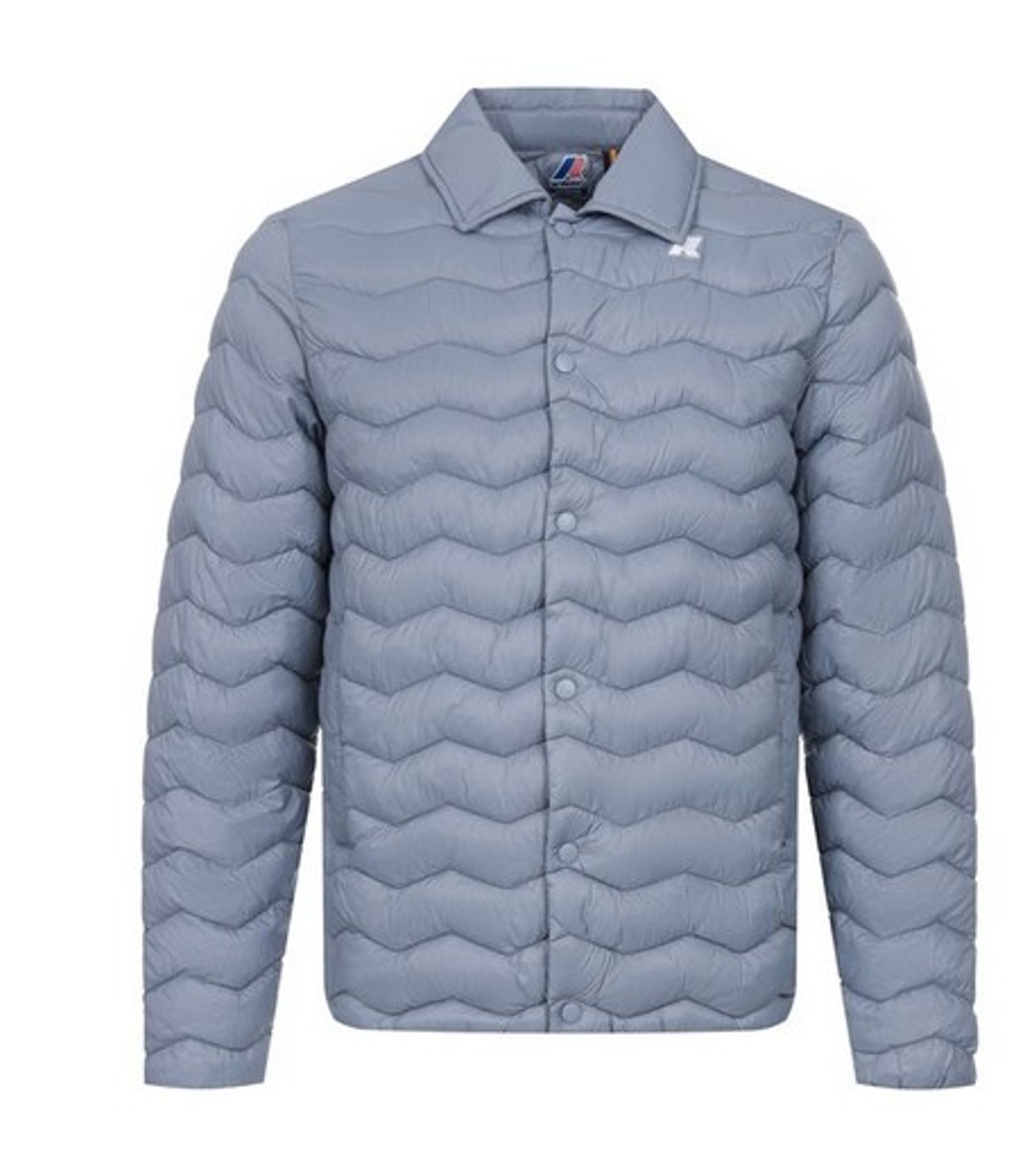 K-Way Herren Leichtdaunenjacke Bruno Quilted Warm Grey Blue