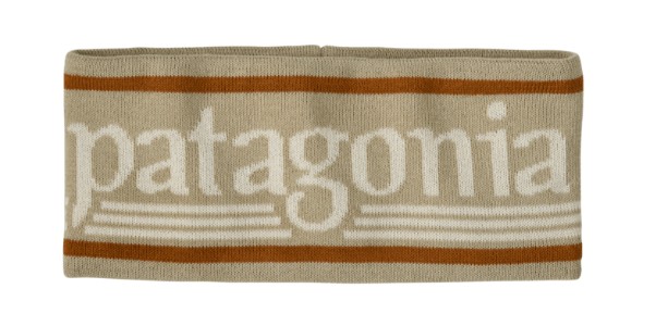 Patagonia Powder Town Headband Hut Tripper Logo: Weathered Stone