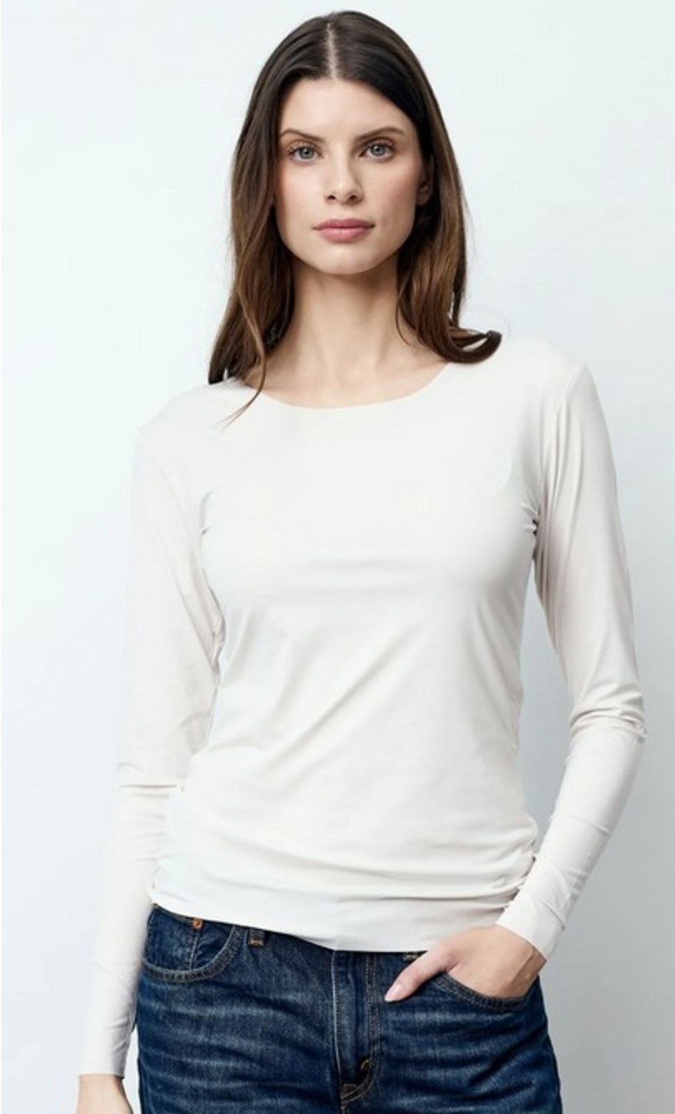 Fil Noir Langarmshirt GISELLE beige