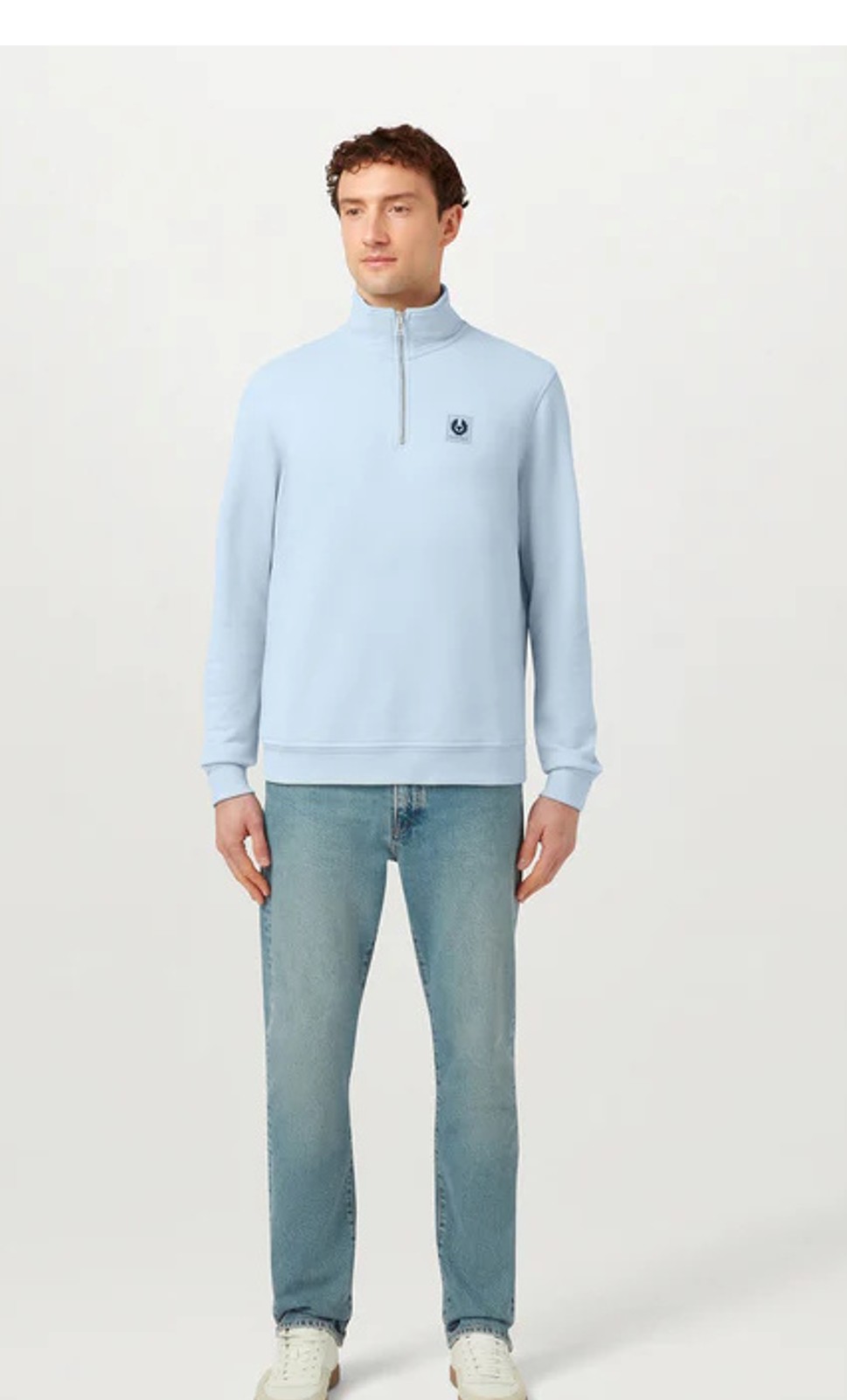 Belstaff Herren Sweatshirt 1/2 zip Sky blue